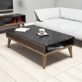 Konferenčný stolík Milan Walnut Black