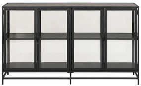 Čierna vitrína Actona Seaford, 152,4 x 86,4 cm