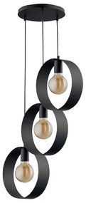 Luster na lanku HAPPY 3xE27/60W/230V čierna