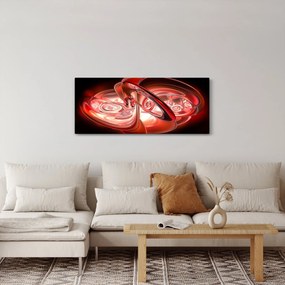 Obraz - červené tvary (120x50 cm)