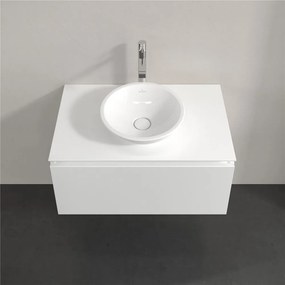 VILLEROY &amp; BOCH Legato závesná skrinka pod umývadlo na dosku (umývadlo v strede), 1 zásuvka, 800 x 500 x 380 mm, White Matt, B56900MS