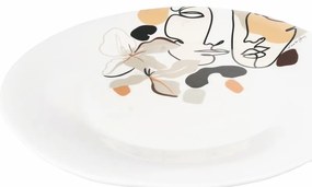 Keramický servírovací tanier VDE Tivoli 1996 Face to Grey, ø 35 cm