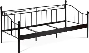 Kovová posteľ 90 cm čierna BED-1905 BK