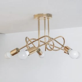 Prisadený luster OXFORD 5×E27/15W/230V zlatý