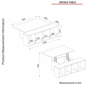 Konferenčný stolík Agnesa (antracit + orech). Vlastná spoľahlivá doprava až k Vám domov. 1089516