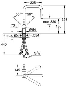 GROHE 32322DL2 - Drezová batéria A bronzová