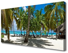 Obraz Canvas Pláž palma stromy príroda 125x50 cm