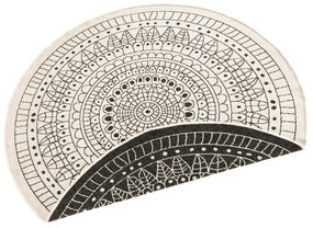 Čierno-krémový vonkajší koberec NORTHRUGS Porto, ⌀ 140 cm
