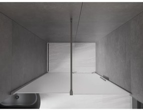Mexen Velar, posuvné sprchové dvere do otvoru 150 cm, 8mm sklo námraza, brúsený grafit, 871-150-000-31-95