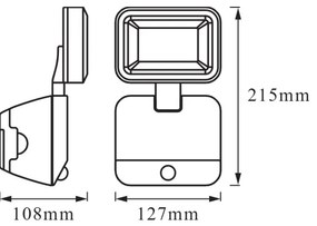 Osram - LED vonkajší nástenný reflektor so senzorom BATTERY LED/4W/4xD IP54
