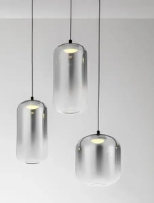 LED čierno-šedý dizajnový luster Aelia 6