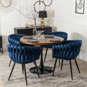 PROXIMA.store - Čalúnená jedálenska stolička ELENA FARBA: modrá