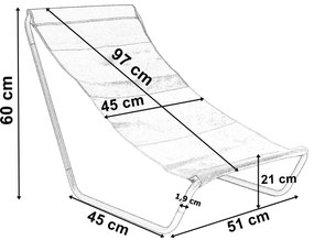Skladacie plážové ležadlo OLEK - orange