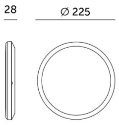 LED kúpeľňové svietidlo NIVERA LED/12W/230V IP54 pr. 22,5 cm čierne + DO