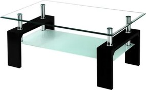 Konferenčný stolík Bolero, čierny/sklo%