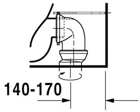 DURAVIT Starck 2 WC misa kombi s Vario odpadom, 370 mm x 400 mm x 630 mm, 2145090000