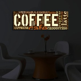 Obraz s LED osvetlením COFFEE 33 30 x 90 cm