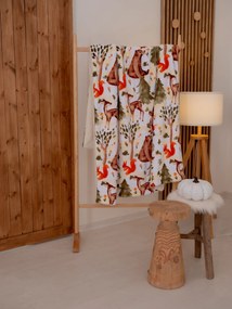 Baránková deka mikroplyš Exclusive 220 × 200 cm – Lesné zvieratká