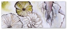 Obraz na plátně Malované květiny panoráma - 120x40 cm