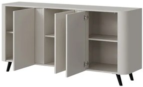Skrinka Newort 150 3D, Farby: čierna matná / orech