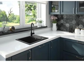 Deante ZQN_G11A - Kuchynský drez ANDANTE 49x59 cm granit/metalický grafit