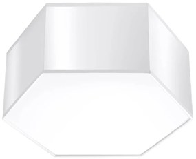 Stropné svietidlo Sunde 1, 1x biele plastové tienidlo, (biely plast)