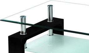 Konferenčný stolík Bolero, čierny/sklo