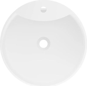 Mexen, Mexen Onyx-02 umywalka wolnostojąca z konglomeratu 45 x 45 cm, biała mat - 26544500