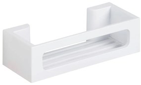 Matne biela plastová kúpeľňová polička bez vŕtania Turbo-loc Bralia – Wenko