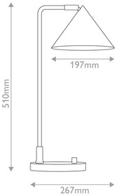 Alora Mood ALM-REMYCK-TL-BK - Stolná lampa REMYCK 1xE27/60W/230V čierna