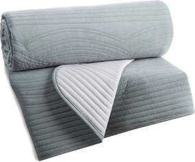 PREHOZ NA POSTEĽ VELVET2 220X240 CM STRIEBORNÝ