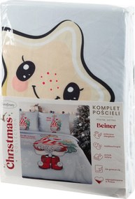 VIANOČNÉ OBLIEČKY Z MIKROVLÁKNA BEINER 160X200 CM, 2 KS 70X80 CM VZOROVANÉ