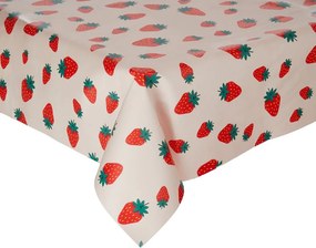 WATERPROOF Umývateľný obrus jahody 140 x 200 cm