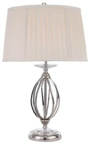 Elstead AG-TL-POL-NICKEL - Stolná lampa AEGEAN 1xE27/60W/230V lesklý chróm