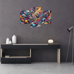 Obraz - Pestrofarebné graffiti (90x60 cm)
