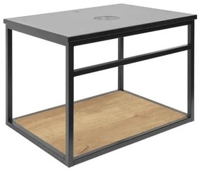 Kúpeľňová skrinka s granitovou doskou Naturel Industrial 59x45x45 cm čierna matná KONZOLEUM60DZ, 1 ks