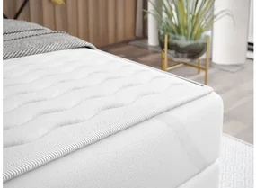 Kontinentálna jednolôžková posteľ Junior Ribezo 3, Strana: ľavá, Rozmer postele: 90x200, Dostupné poťahy: ekokoža Soft 017 (biela) + Fresh 14