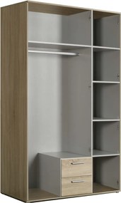 Sconto Šatníková skriňa YOTTA dub sonoma/biela