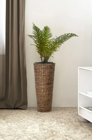 Kvetináč CLASSIC ROUND, vodný hyacint, výška 60 cm, hnedý