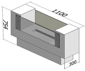 InFire - BIO krb 110x75 cm 3kW obojstranný