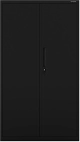 Kovová modulárna multifunkčná skriňa na podstavci čierna MEGAN 1600 x 900 x 400 mm