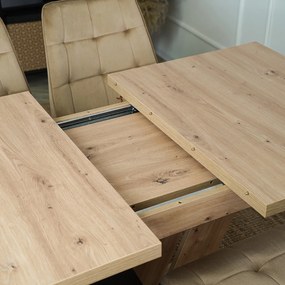 JAKS Jedálenský stôl Clark 120 cm dub artisan čierny