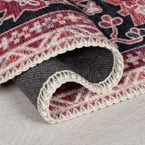 Vínovočervený umývateľný behúň s prímesou recyklovaných vlákien 60x230 cm Windsor – Flair Rugs