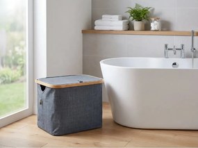 Kôš na bielizeň NOLVIO 40 L, modrosivý