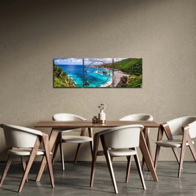 Obraz - Sardínia (s hodinami) (90x30 cm)