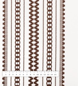 Biante Bavlnená obliečka na vankúš Sandra SA-618 Hnedý ľudový vzor na bielom 30 x 50 cm