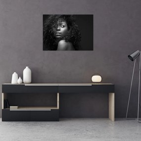Sklenený obraz - Portrét ženy (70x50 cm)
