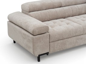 Trojsedák Tyrion s funkciou spania - béžový šenil Vibe 08