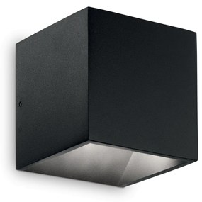 Exteriérové nástenné svietidlo Ideal lux 142302 RUBIK AP1 NERO 1xLED 6W/570lm 4000K čierna IP44