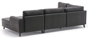 Antracitovosivá rohová pohovka (do tvaru "U") Belen – Balcab Home